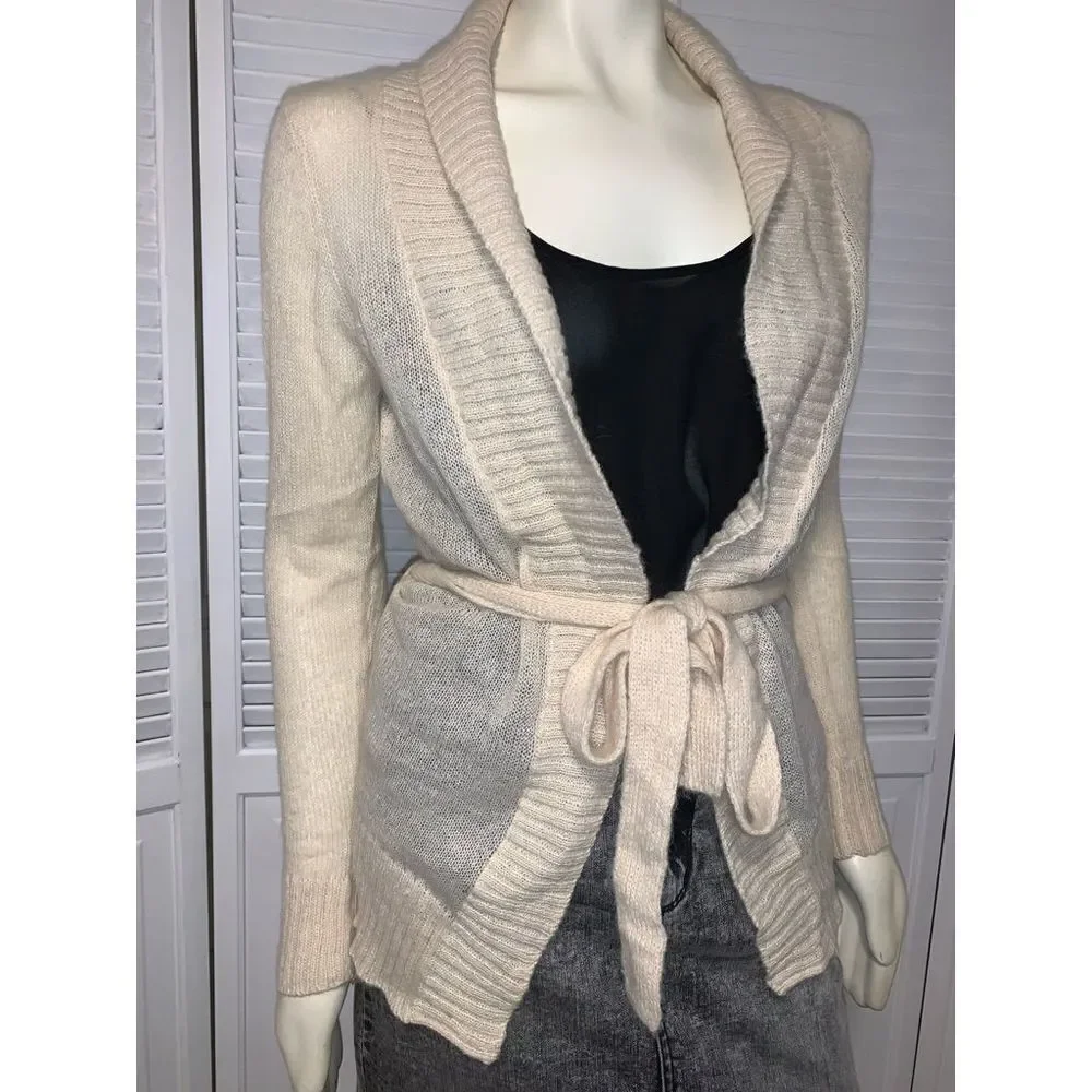 Vintage JJ BASICS Sheer Knit Cardigan Sweater Large